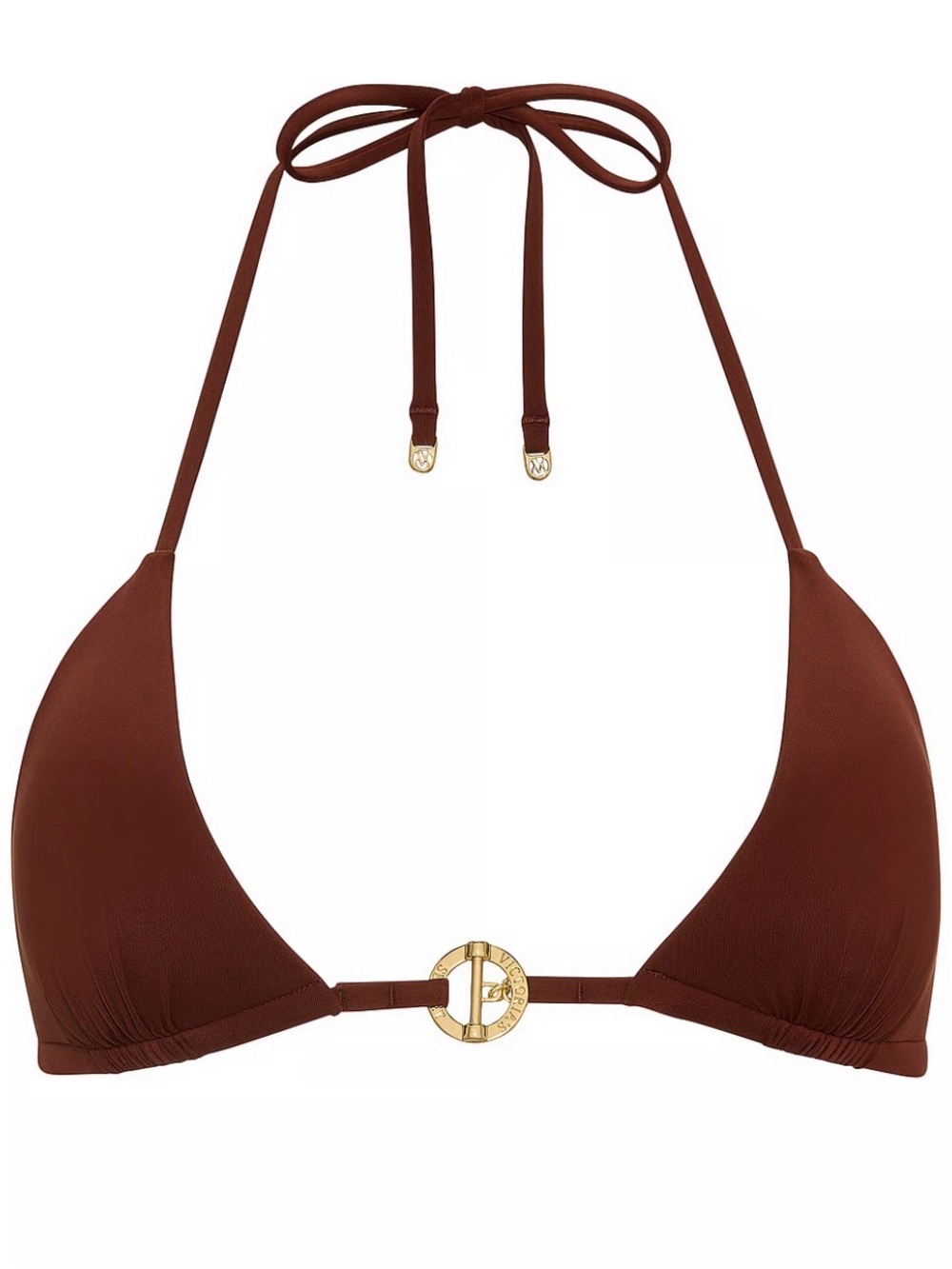 Victoria’s Secret Swim Archive Toggle Dark Chili Push-Up Triangle Bikini Top-Med